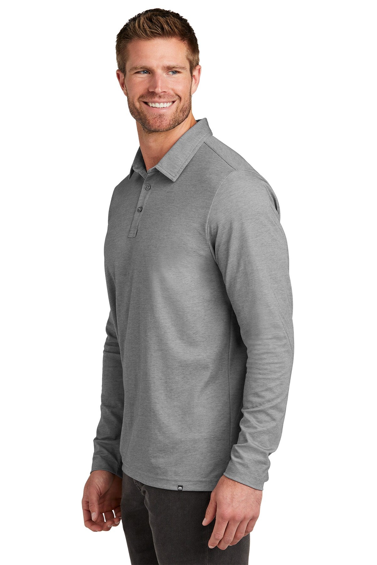 TravisMathew® Oceanside Heather Long Sleeve Polo