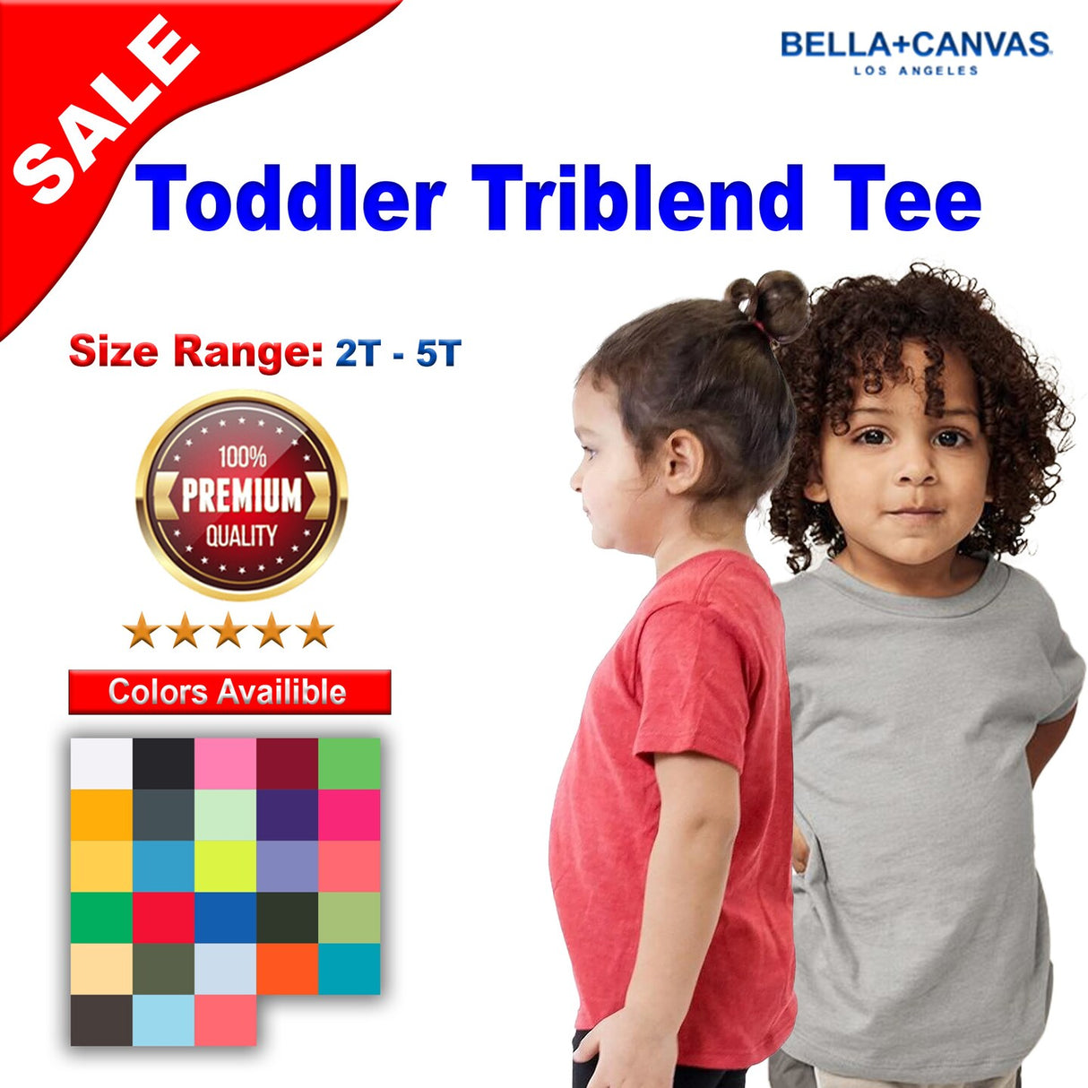 BELLA + CANVAS® Toddler Triblend Crewneck Short sleeve Tee
