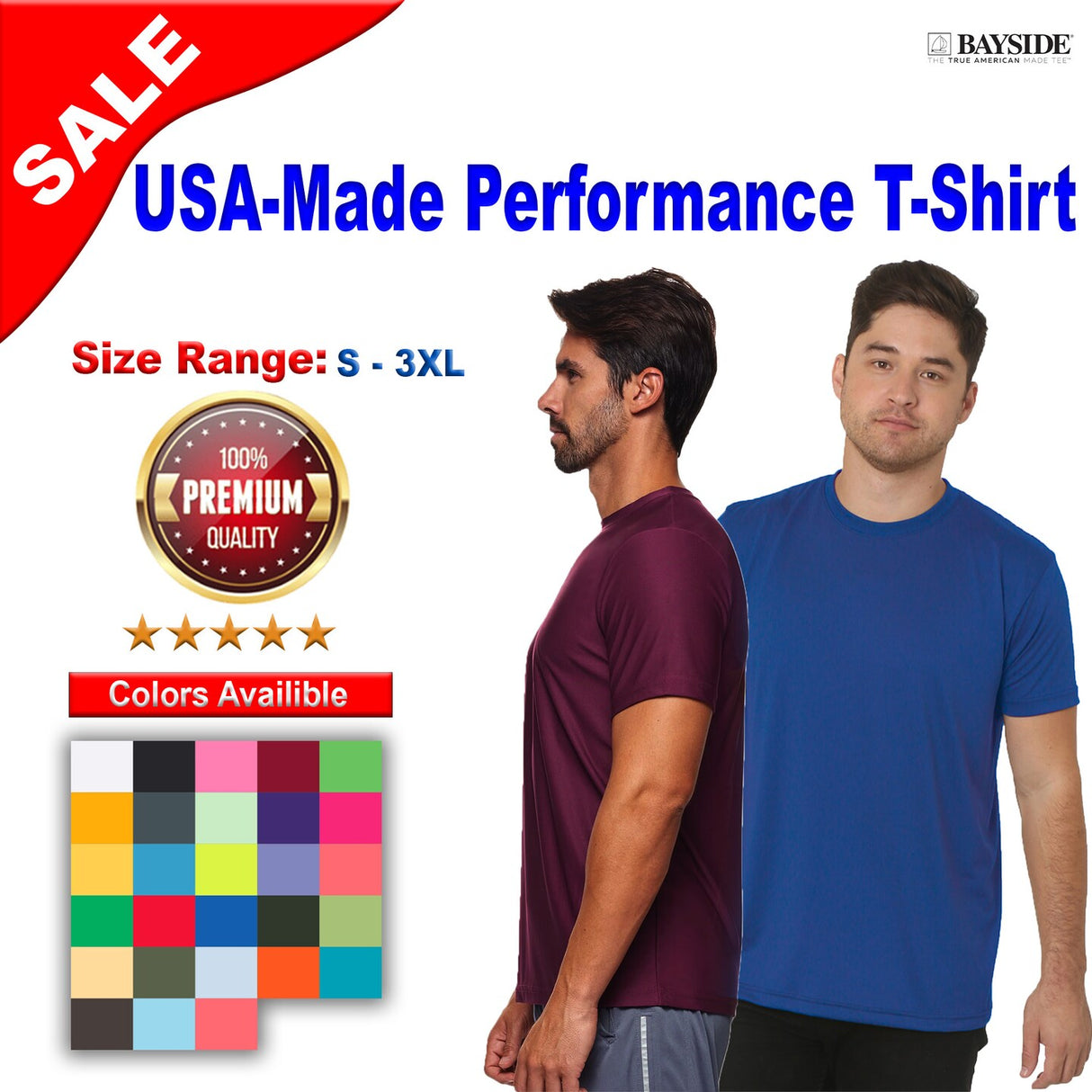 Bayside® USA-Made Performance T-Shirt