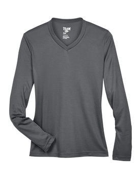 Team 365® V Neck Ladies Zone Performance Long Sleeve T-Shirt