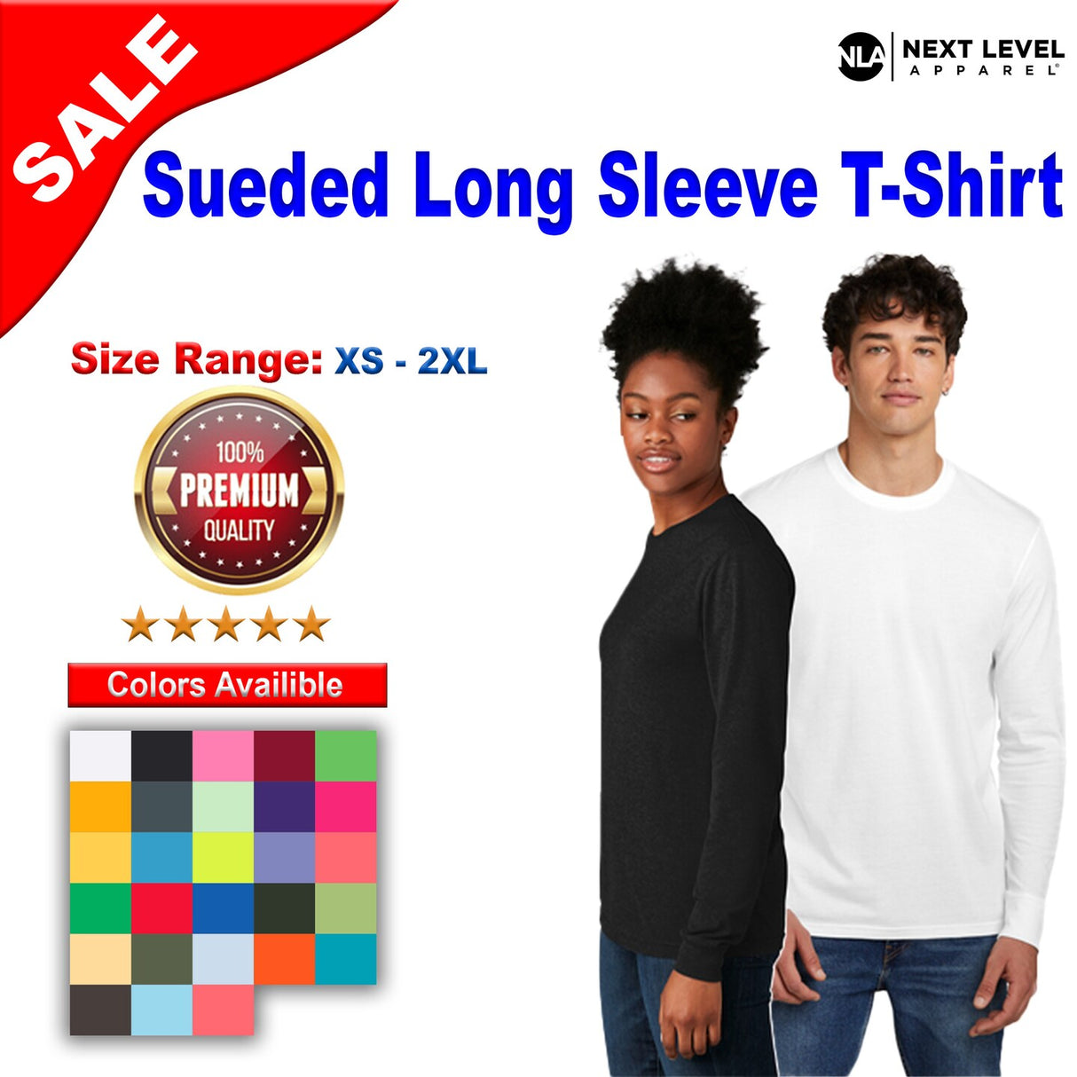 Next Level® Sueded Long Sleeve Crewneck T-Shirt