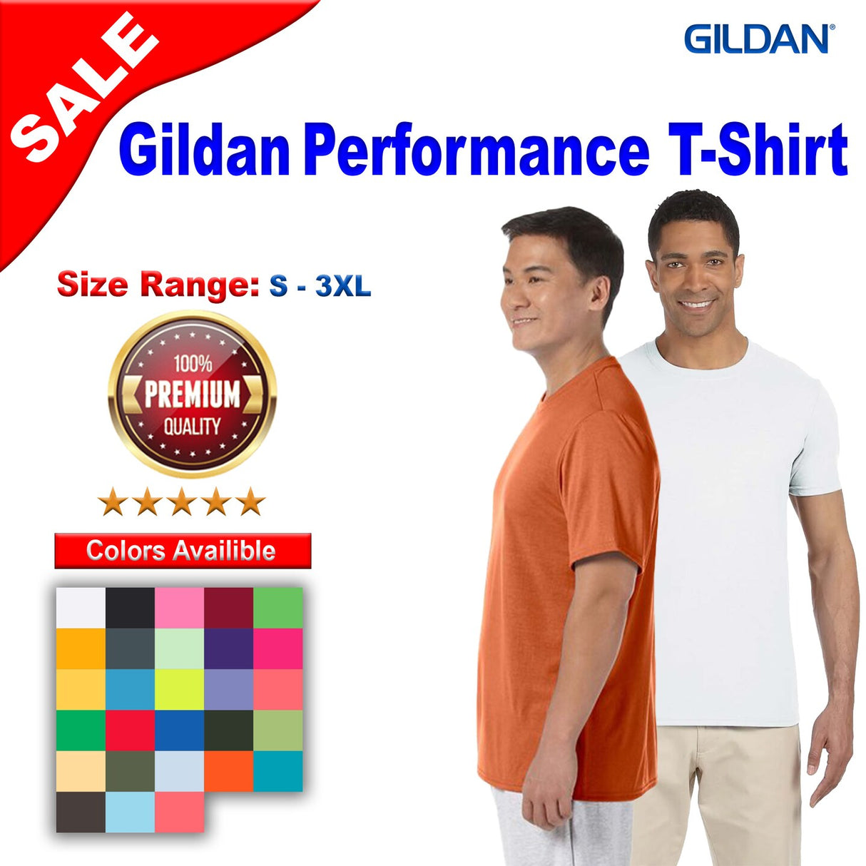 Gildan® Performance Crewneck Short Sleeve T-Shirt