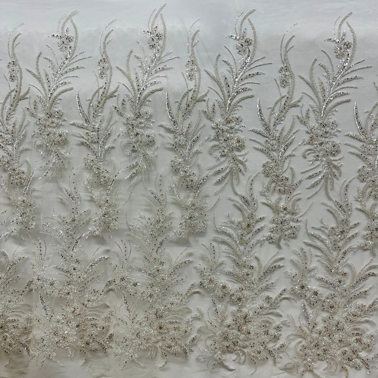 Beaded Embroidered Lace Mesh