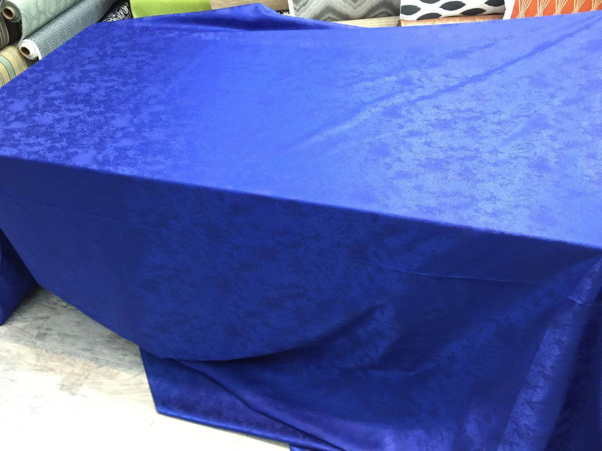 Royal Blue Exquisiteness Polyester Fabric - Royal Blue, Woven, 120" Width (By The Yard)