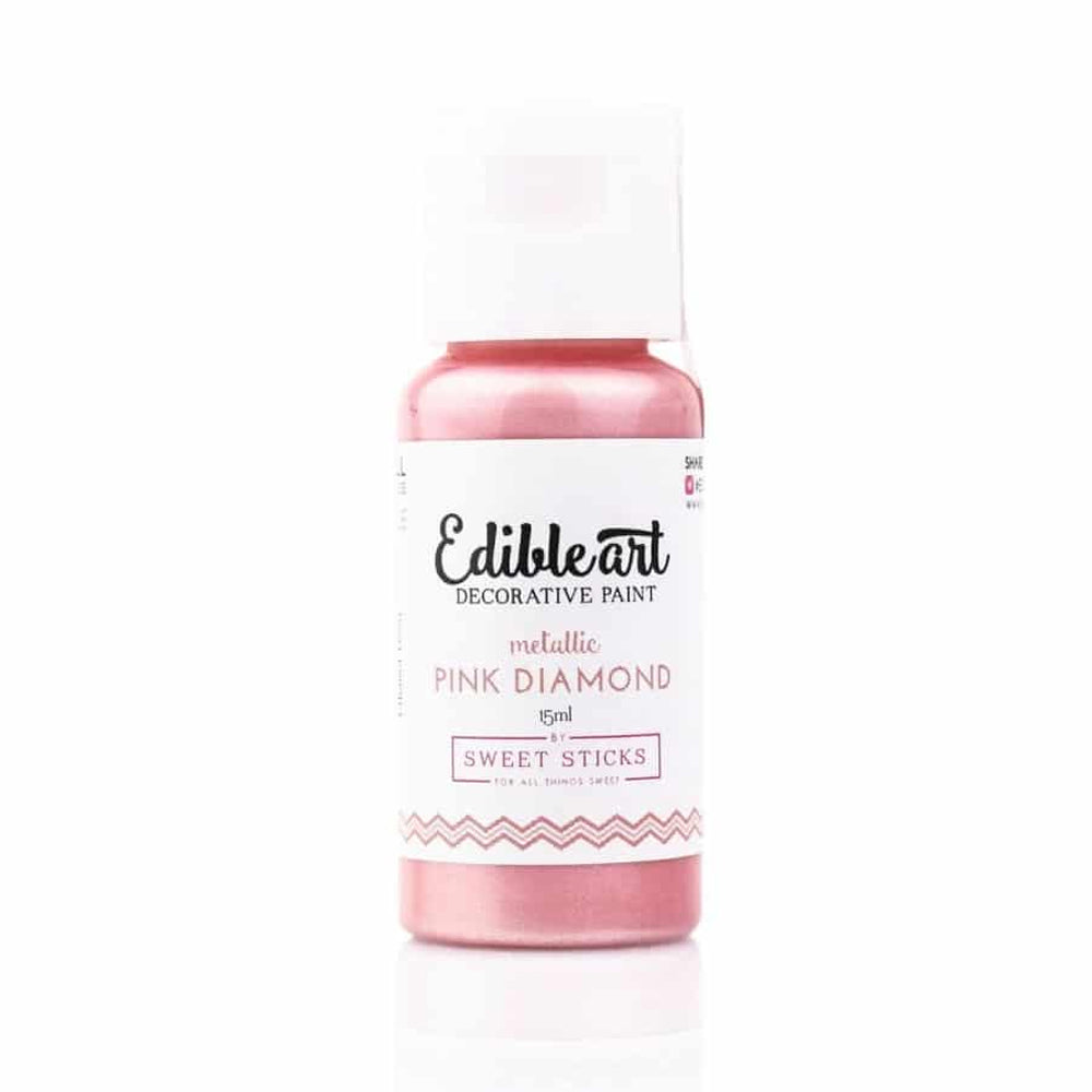 Edible Art Pink Diamond Metallic Food Paint, 15ml