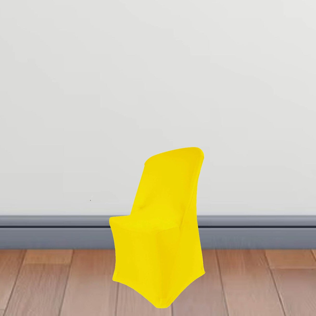 1 Piece Canary Yellow Stretch Chair Cover Premium Spandex for Lifetime Folding Chair