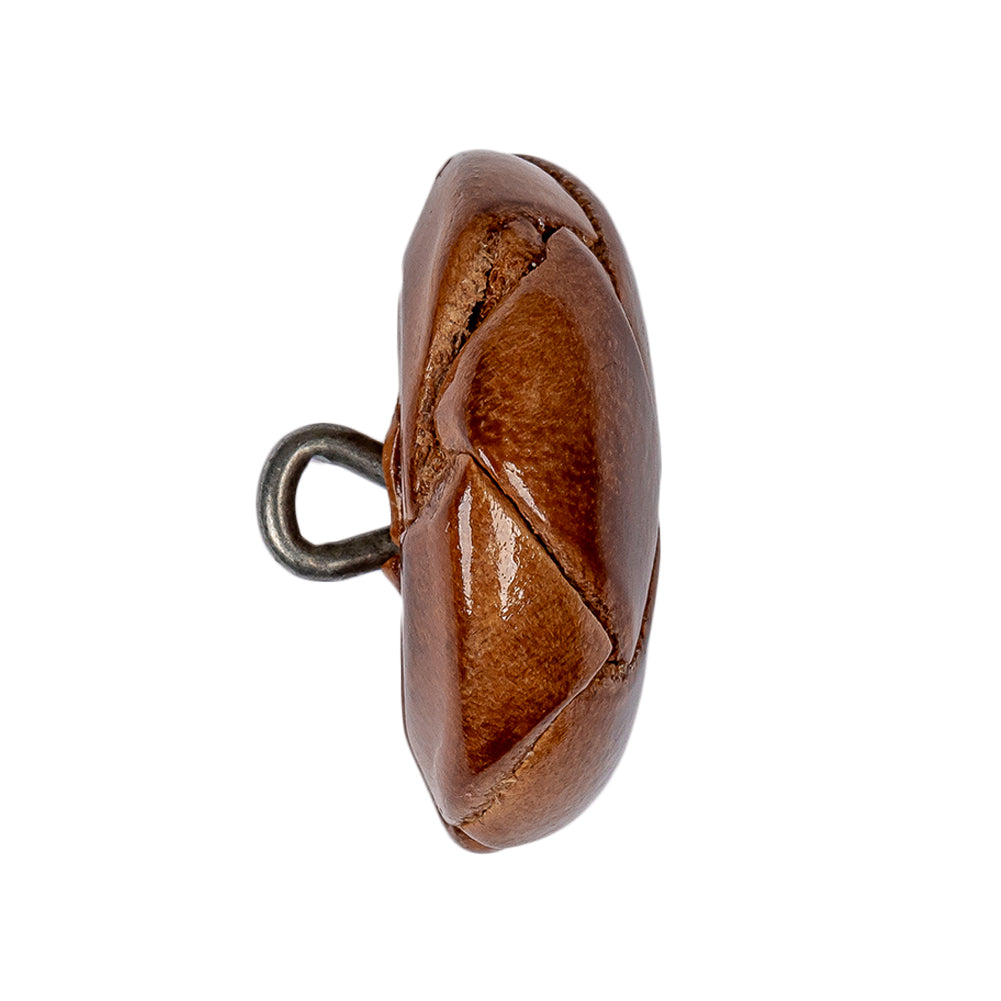 Lacquered Natural Leather Button - 45L/29mm
