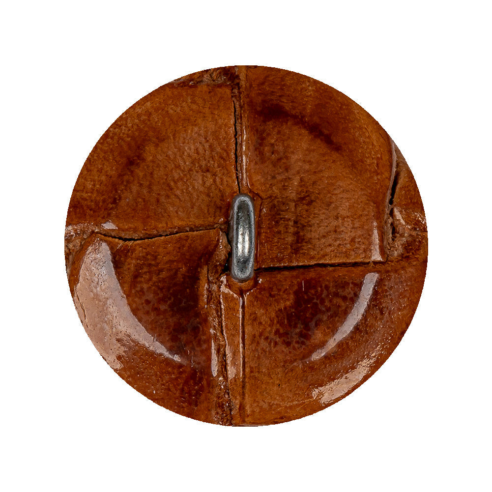 Lacquered Natural Leather Button - 45L/29mm