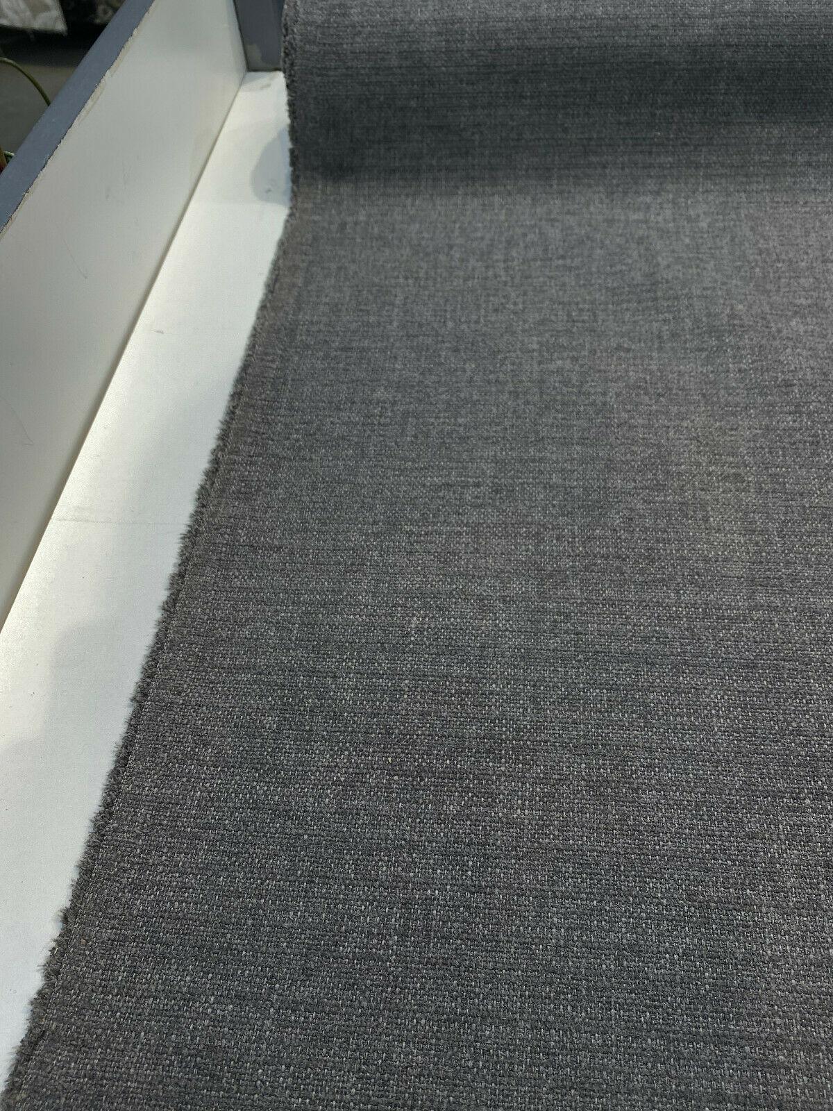 Zenith Charcoal Gray Belgian Upholstery Drapery Fabric - Charcoal Gray, 59" Width (1 Yard)