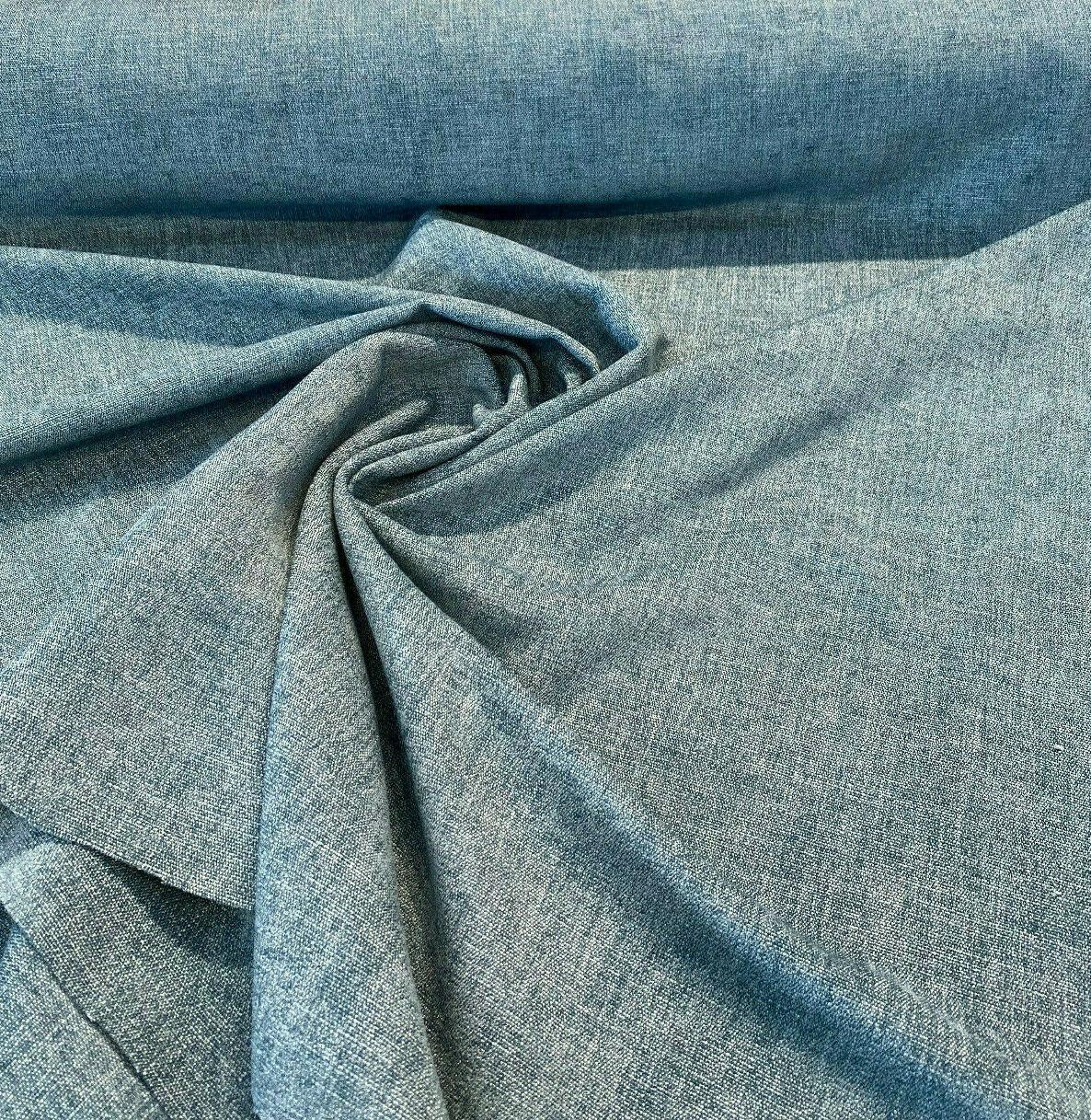 Mitchelle Soft Chenille Upholstery Fabric - Teal Ocean Heathered Solid, 54" Width (1 Yard)