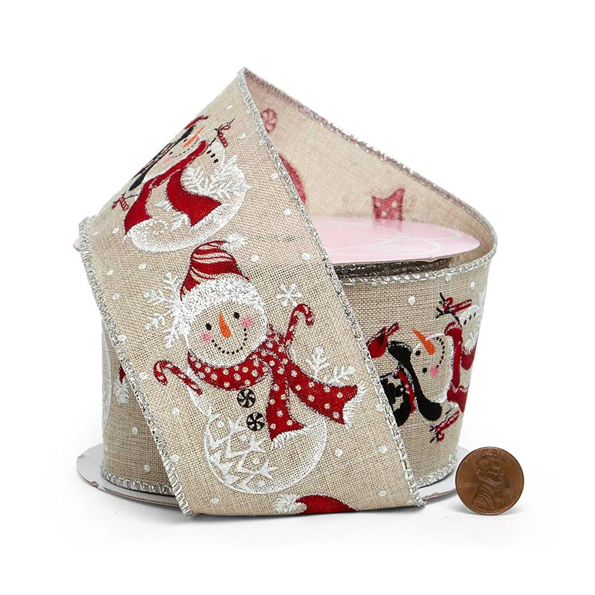 1 Roll Christmas Ribbons for Craft Projects 2.5" x 10 yd