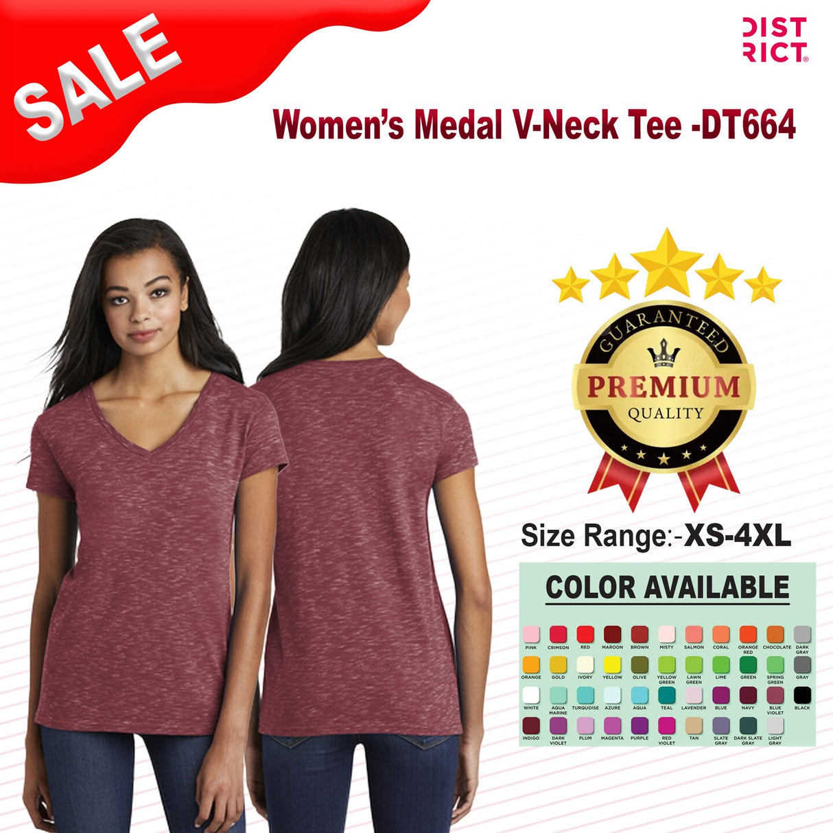 District® Women’s Medal V-Neck Tee