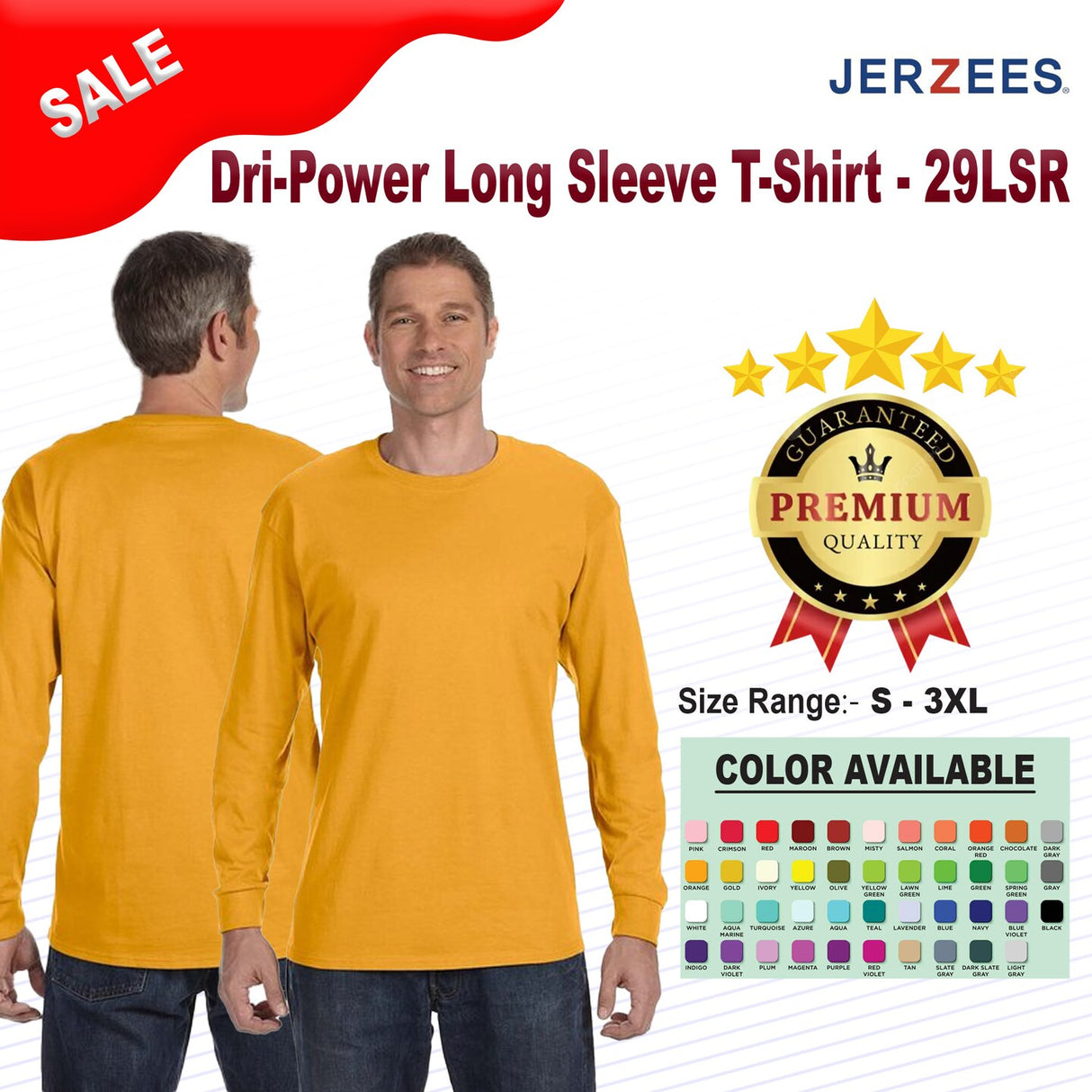 Jerzees® Dri Power Long Sleeve Cotton Polyester T Shirt