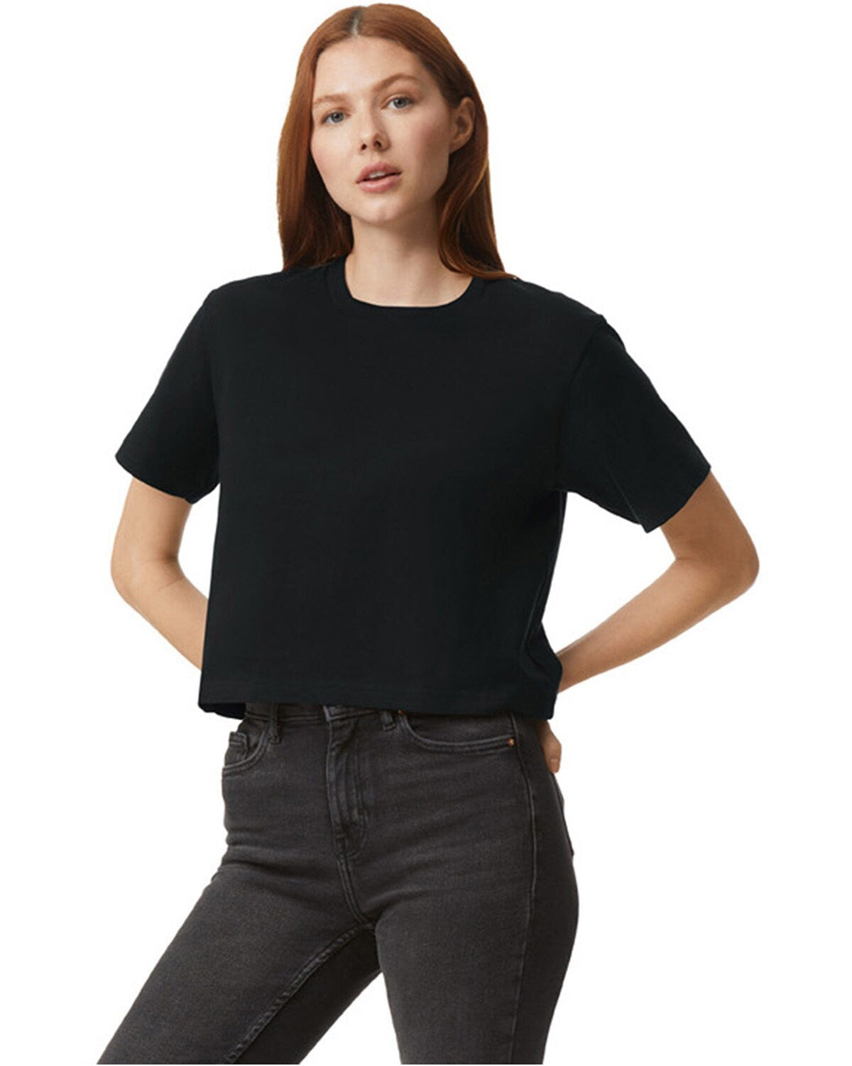 American Apparel® Ladies Fine Jersey Crewneck Short Sleeve Boxy T Shirt