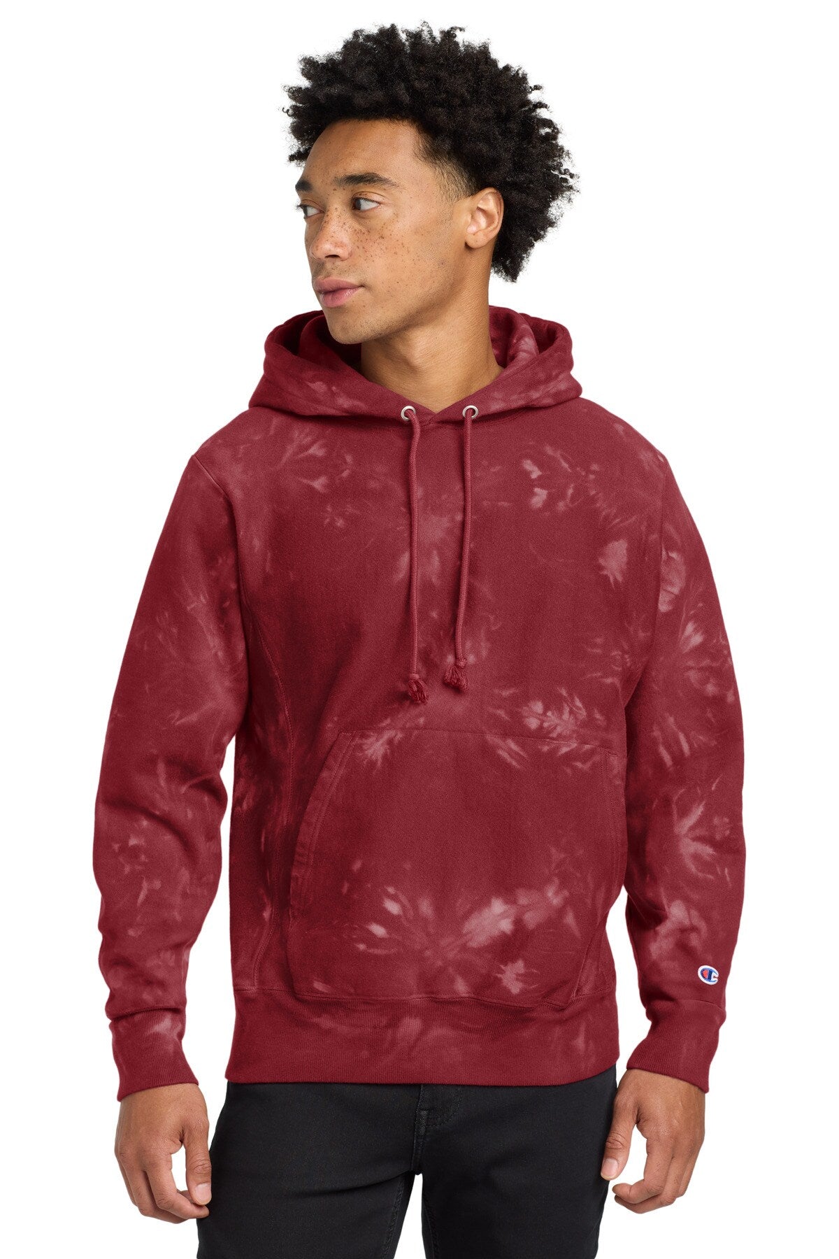 Champion® Scrunch Dye Tie-Dye Hooded Sweatshirt