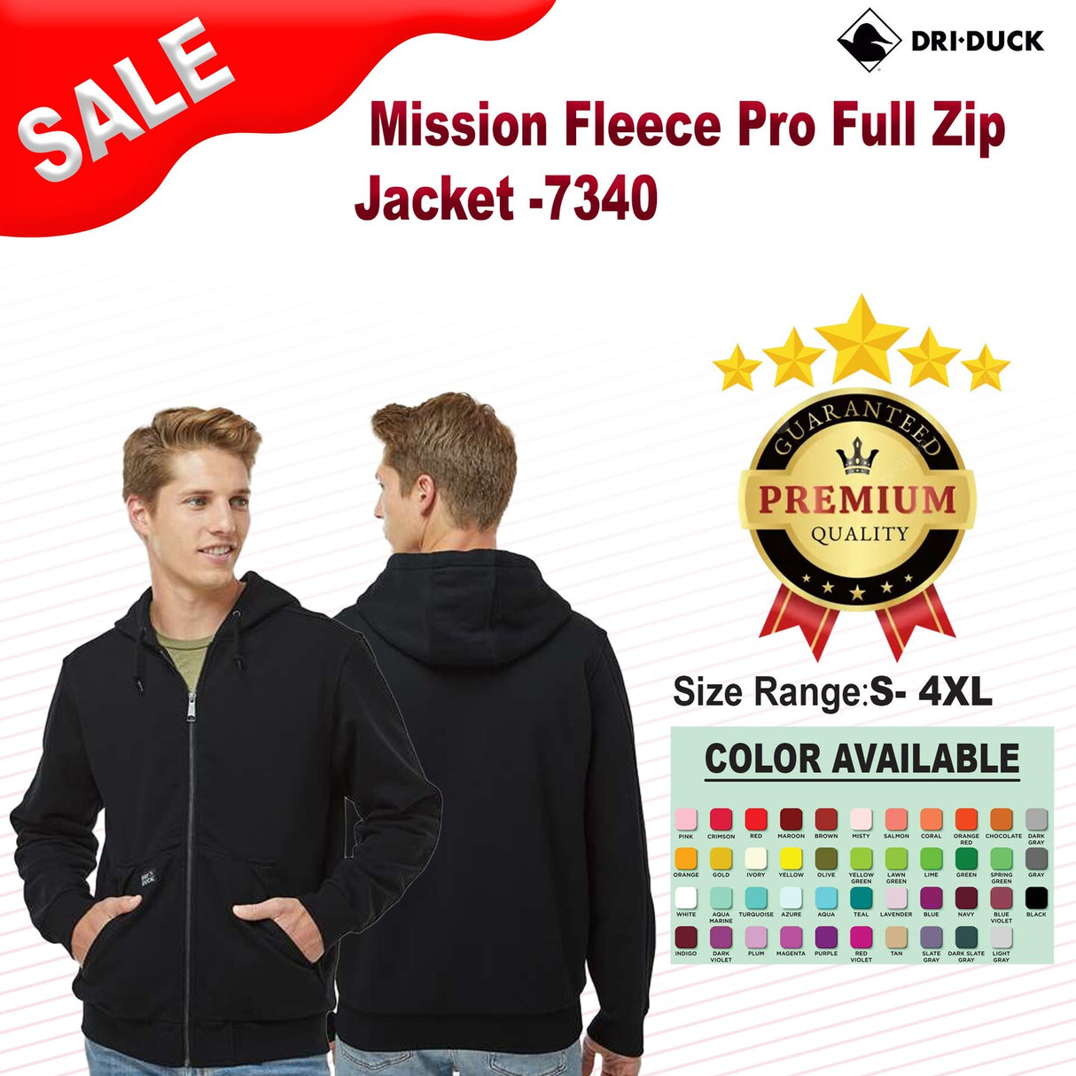 DRI DUCK® Mission Fleece Pro Full Zip Jacket