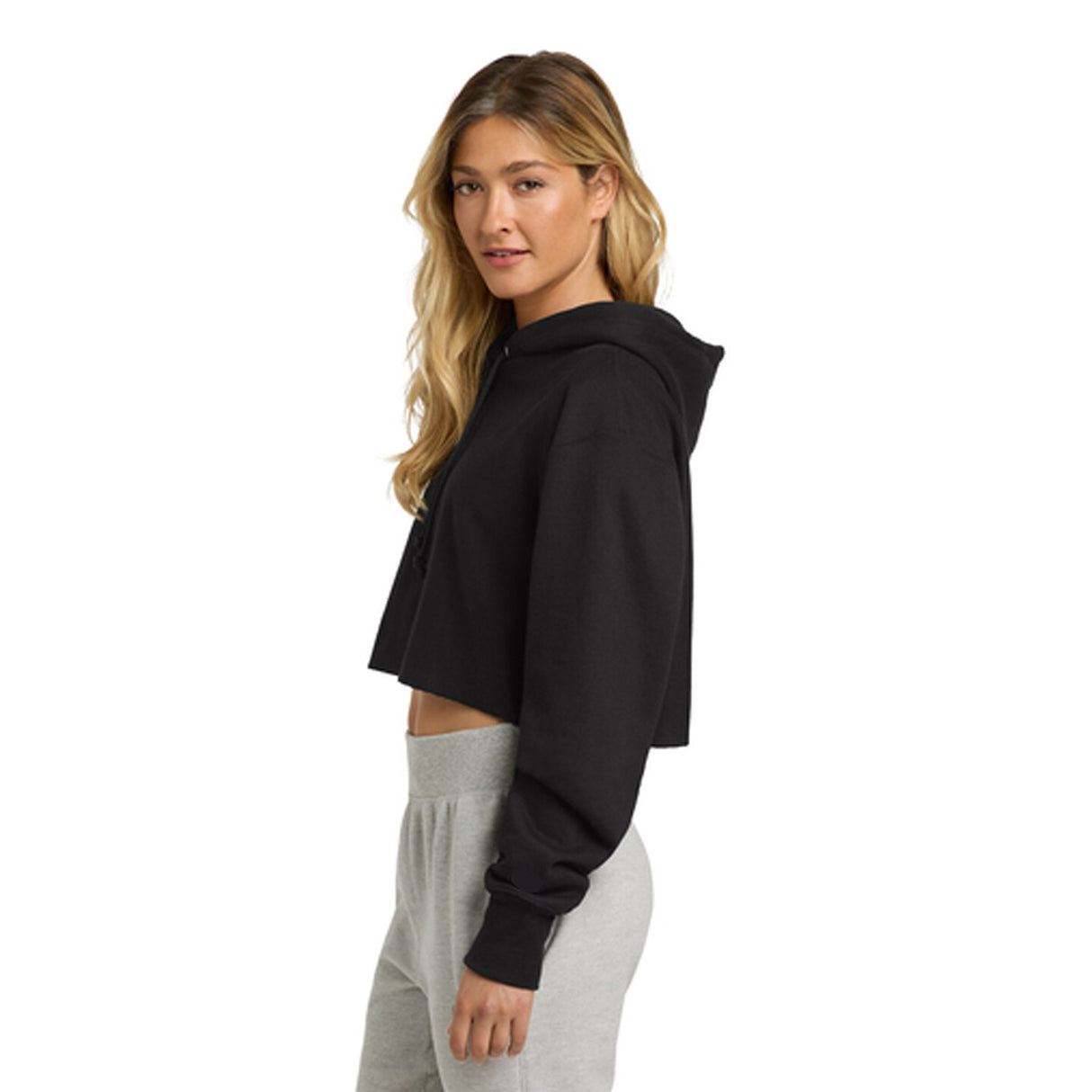 Bayside ® Ladies Usa Made Cropped Hooded Sweatshirt
