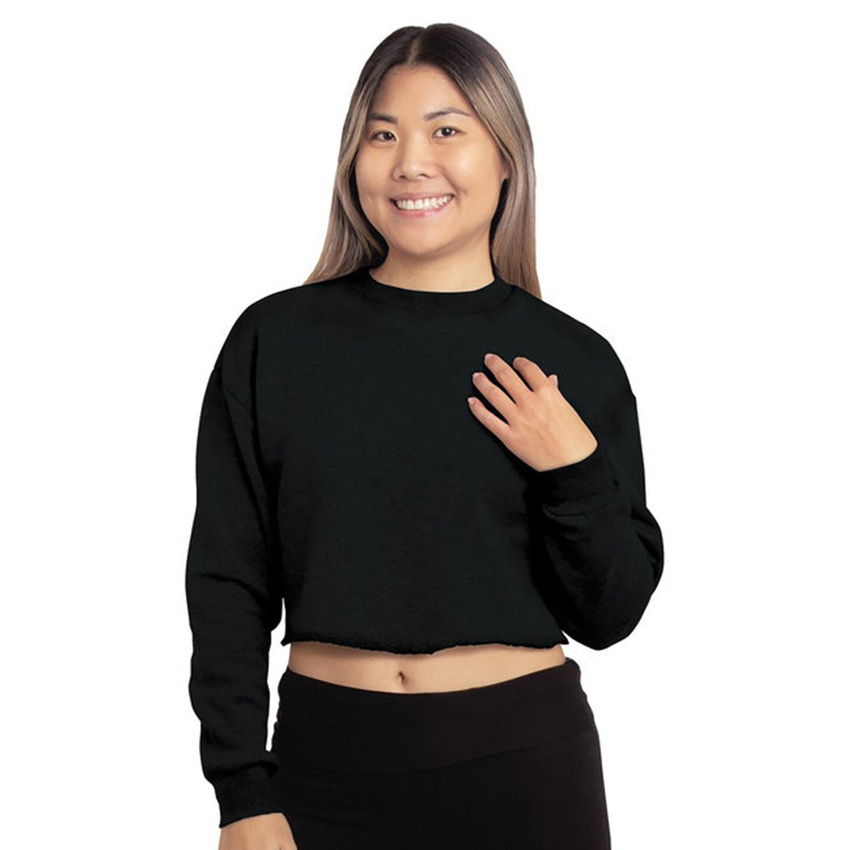 Bayside ® Ladies USA Made Cropped Crewneck Sweatshirt