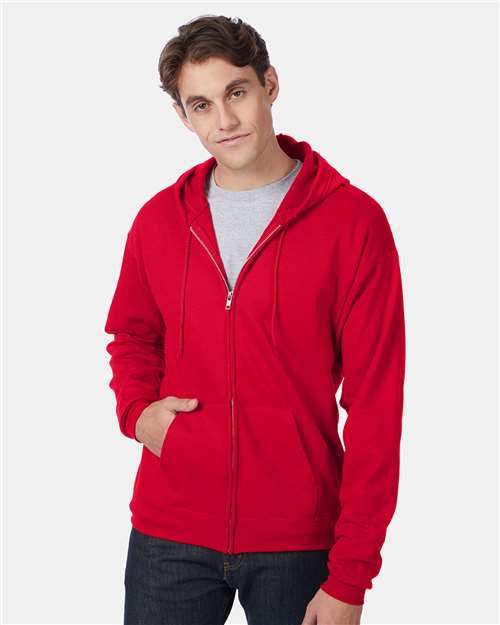 Hanes® Ecosmart Full Zip Mens Hooded Sweatshirt