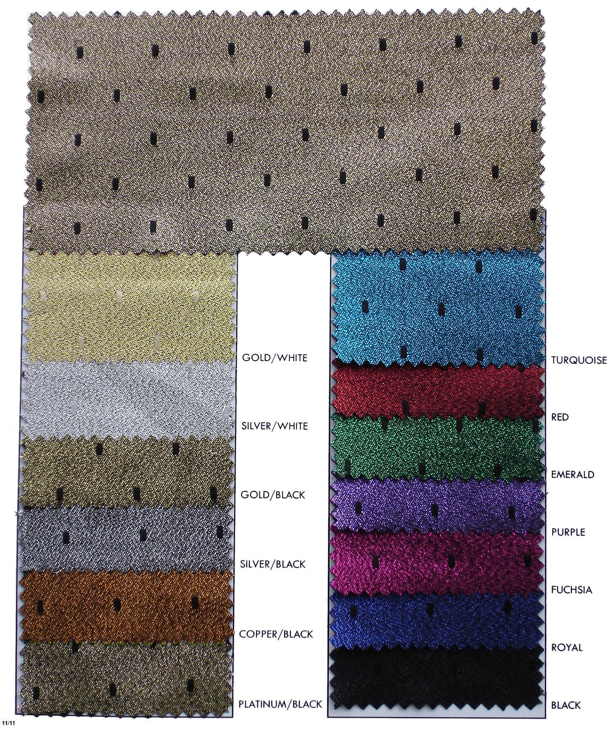 Dotted Lame Allure 100 Percent Polyester Fabric - Dotted Metallic Sheen, 59/60" Width (1 Yard)