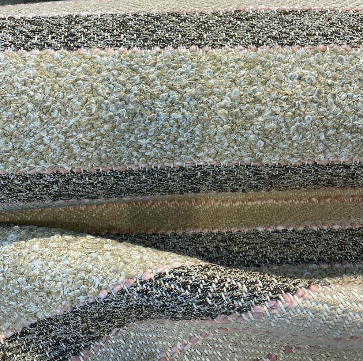 P Kaufmann Woven Path Jacquard Fabric - Desert Pink, Linen Background With Pink And Brown Hints, 54" Width (1 Yard)
