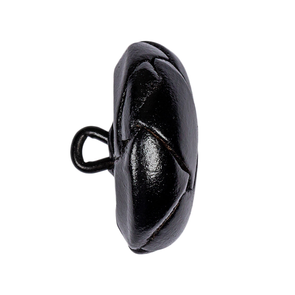 Black Leather Button - 45L/29mm