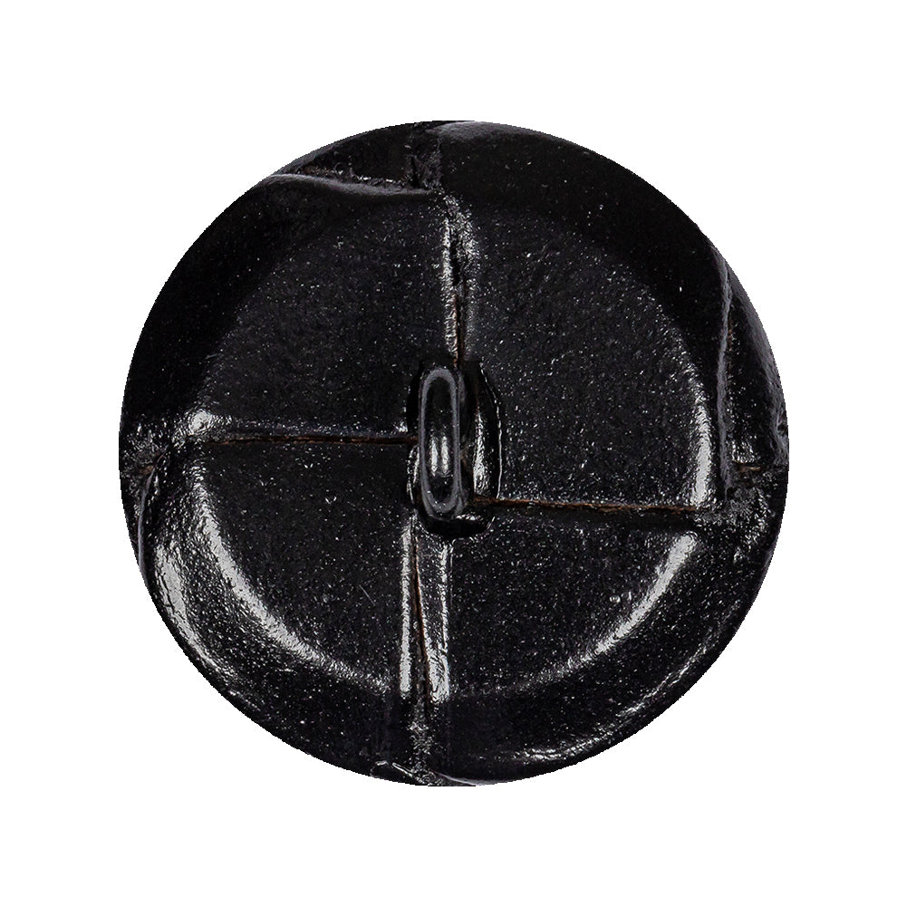 Black Leather Button - 45L/29mm