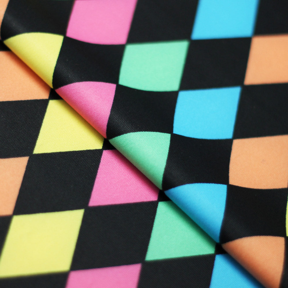 Harlequin Polyester Spandex Fabric - Diamond Print, Assorted Colors, 58-60" Width (1 Yard)