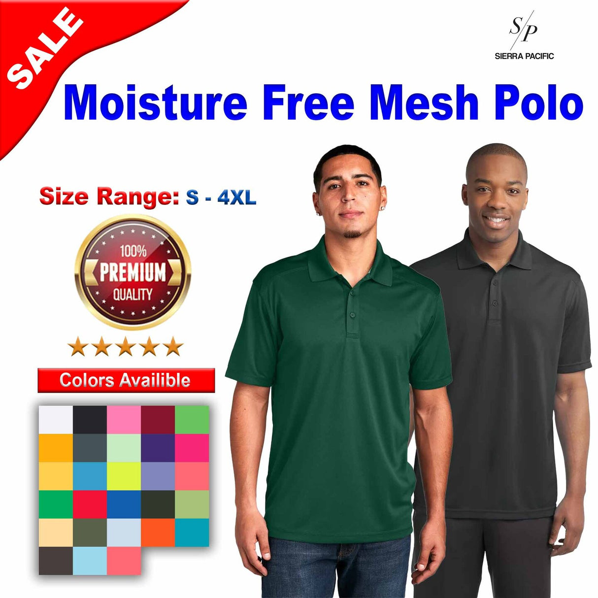 Sierra Pacific® Moisture Free Mesh Polo
