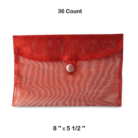 Fabric Gift Envelopes 8 '' x 5 1/2 '' Red Color 12 EACH / PACKAGE