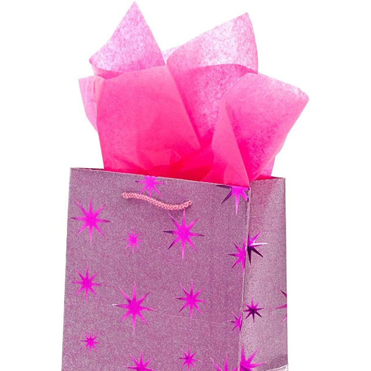 Chic Metallic Star Tote 7.88" x 4.5" x 9.75"