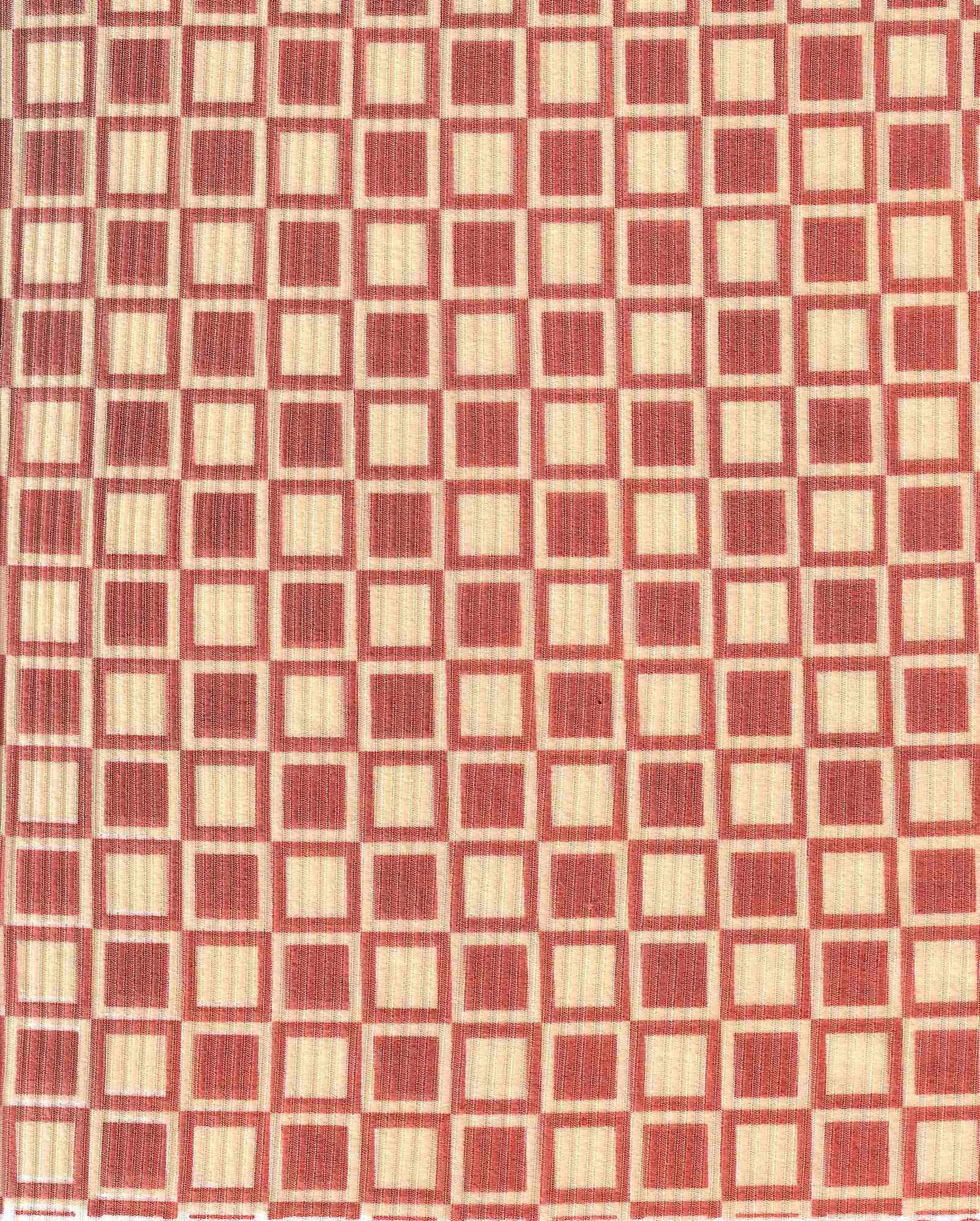 1 Yard Geo Checker 4X2 Yummy Rib Knit Fabric Stretch 58/60 Inches Wide