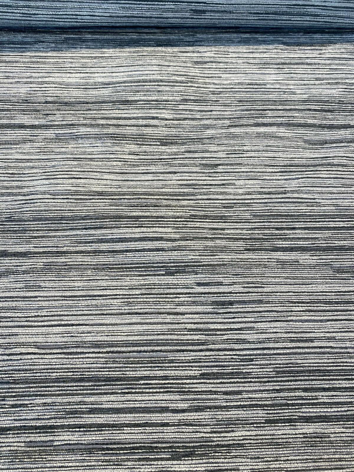 Calabria Shale Ribbed Chenille Upholstery Fabric - Grey Textured Ribbed, 56" Width (1 Yard)