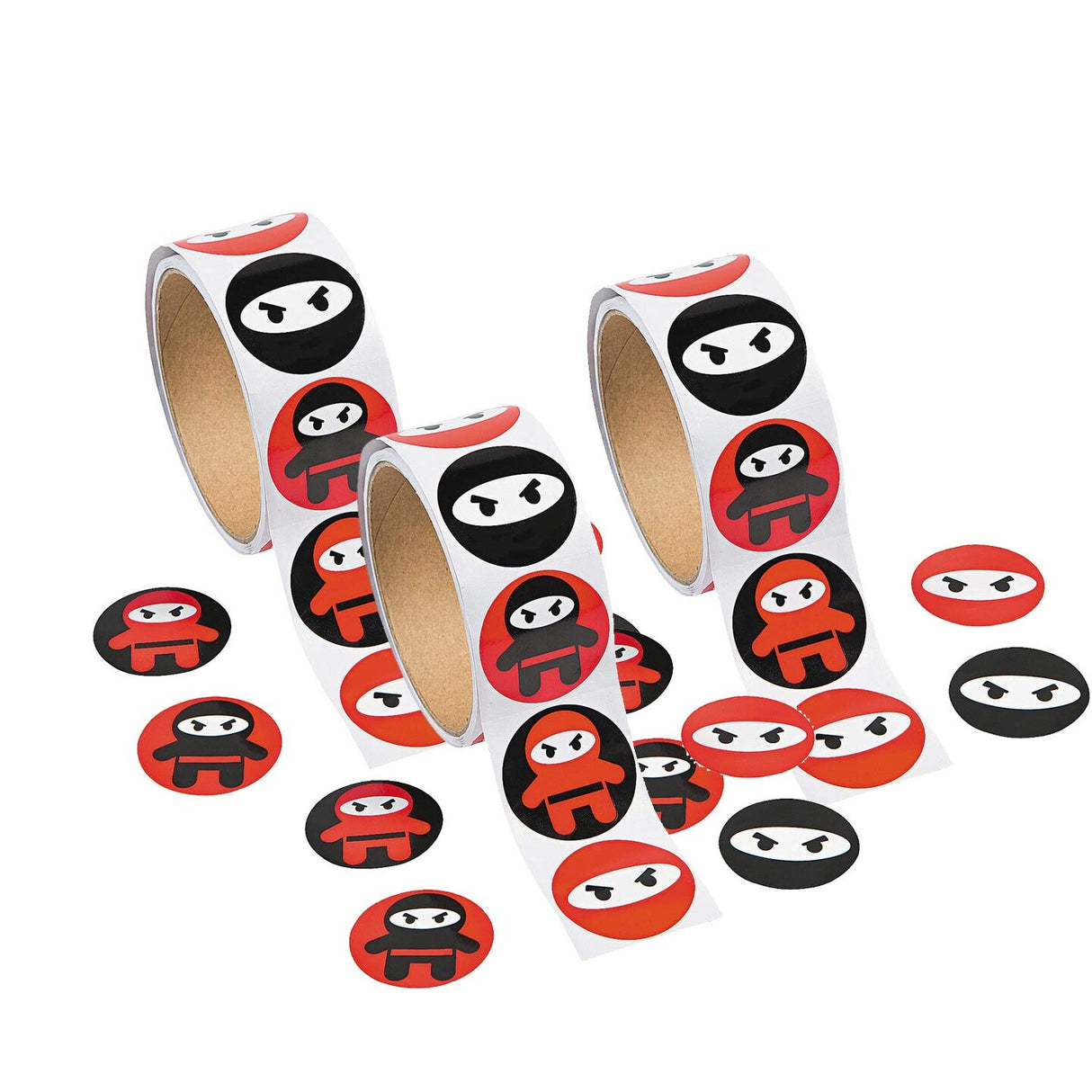 Ninja Sticker Roll 100 Pieces 1 3/4 Inch