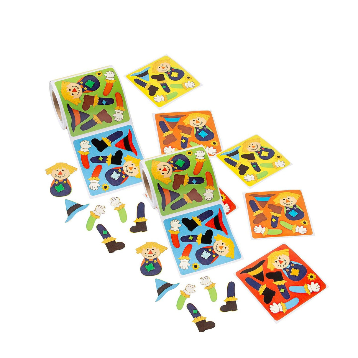 Mini Make-a-Scarecrow Sticker Roll 100 Pc