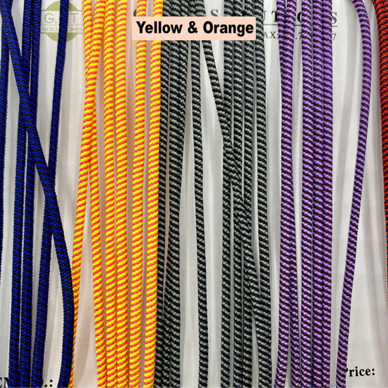 10 Yards Yellow & Orange Soft Stretch Elastic Cord
