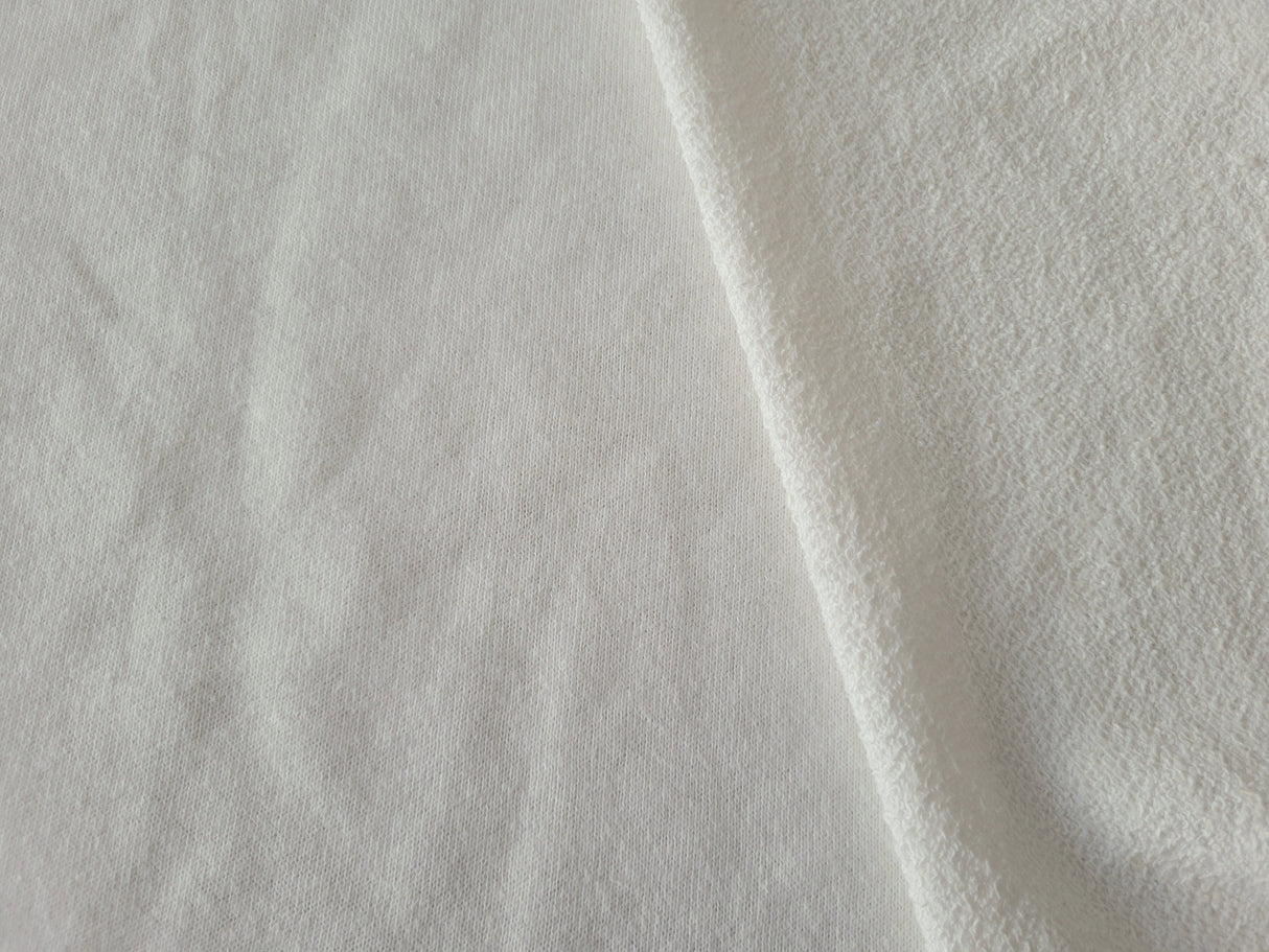 French Terry Knit Off White Hemp Organic Cotton