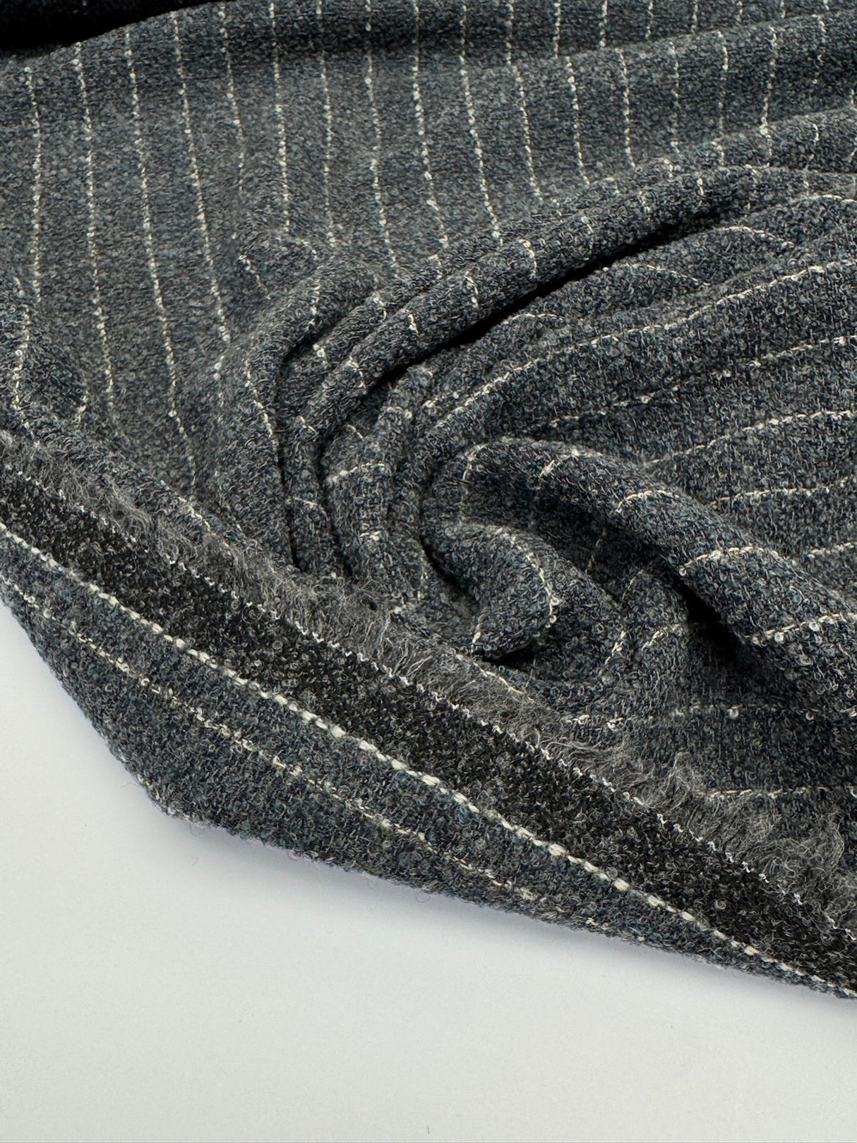 Virgin Wool Bouclé Gray-Blue
