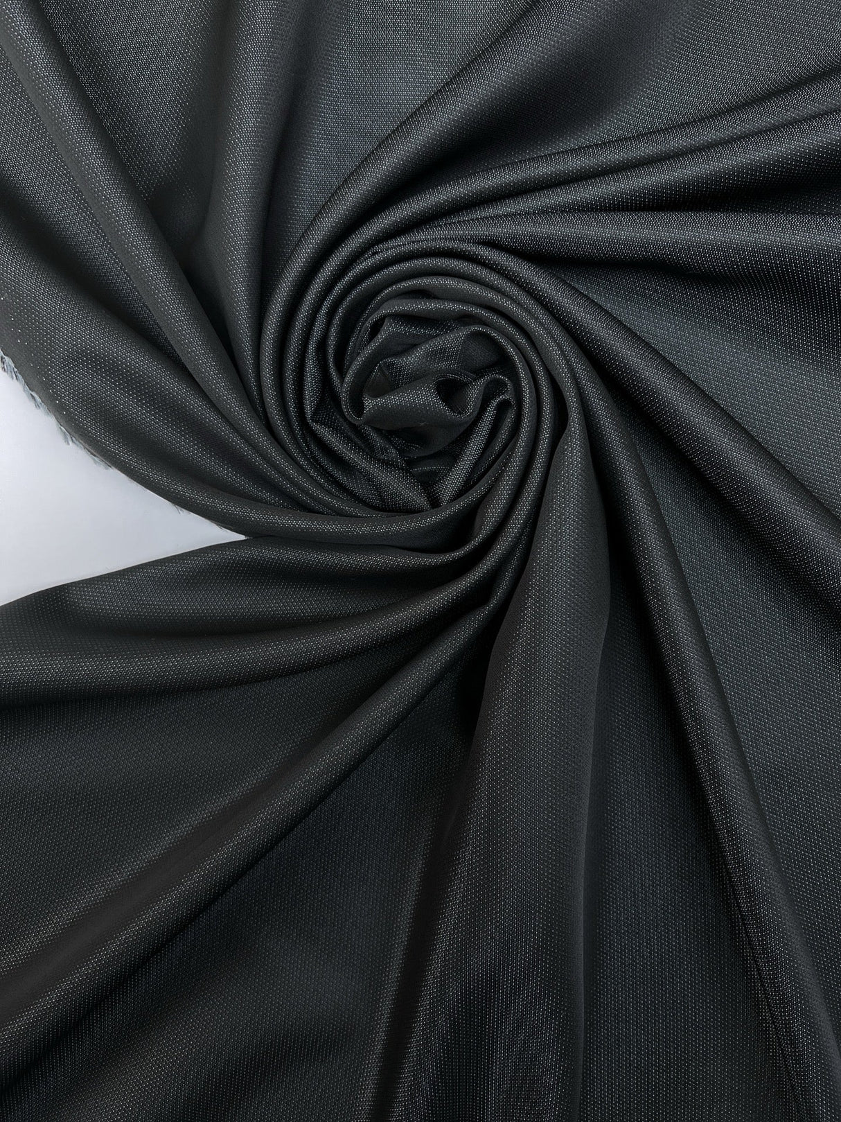 Wool Blend Jacquard Gray Black Fabric