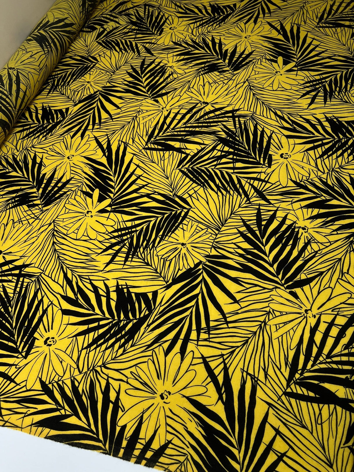 Wool Floral Print Yellow