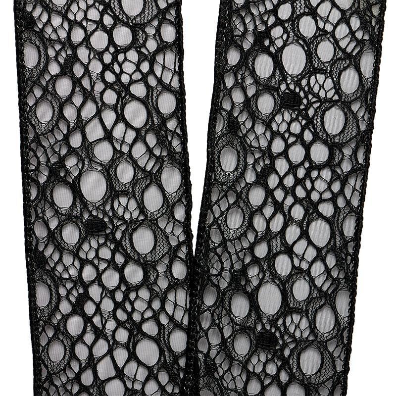 Halloween Net Wired Ribbon 2 1/2'' x 10 yd - 1 / ROLL