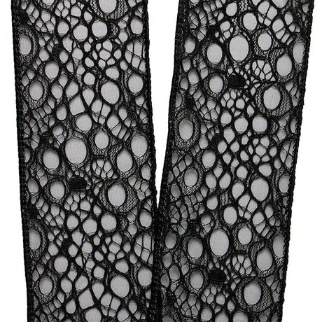Halloween Net Wired Ribbon 2 1/2'' x 10 yd - 1 / ROLL
