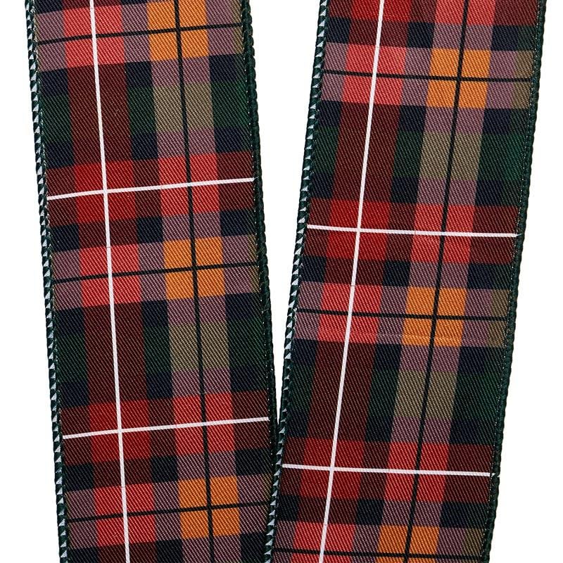 Plaid Wired Ribbon 2 1/2 '' X 10 yd - 1 / ROLL