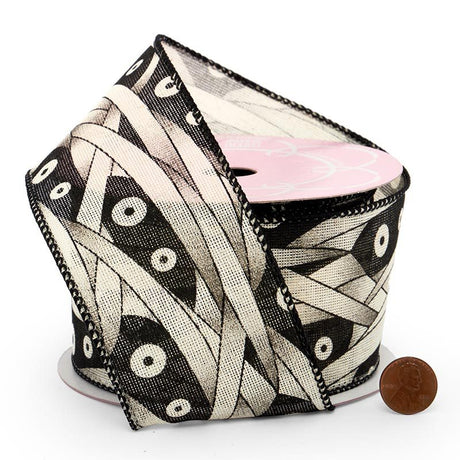 Monster Eyes Wired Ribbon 2 1/2 ''x10 yd 1 / ROLL