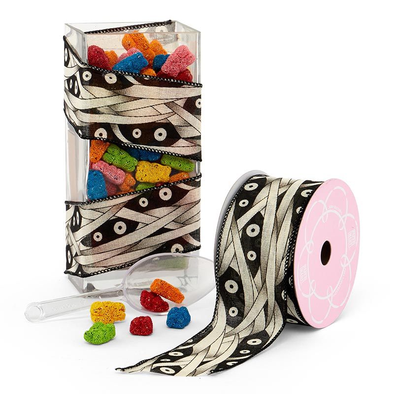 Monster Eyes Wired Ribbon 2 1/2 ''x10 yd 1 / ROLL