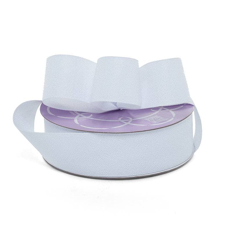 Elegancy Fabric Ribbon 1 1/2 '' X 25 yd White Color 1 / roll