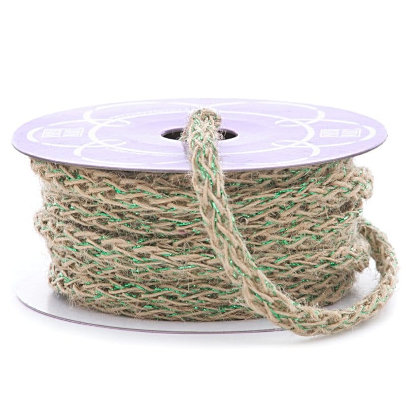 Burlap Soft Braid Cord 8 mm X 10 yd - 1 / ROLL