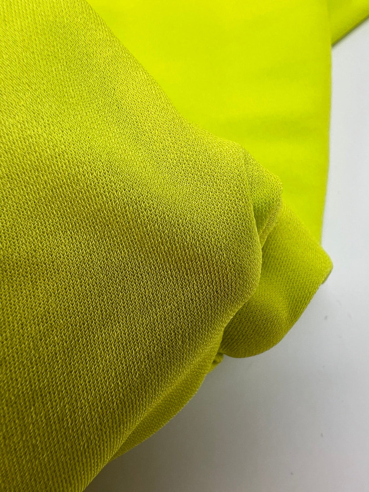 Cotton Knit Fabric Yellow Green Stretch