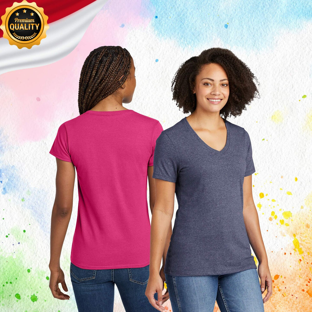 Gildan® Women’s Heavy Cotton Soft Durable V-Neck T-Shirt