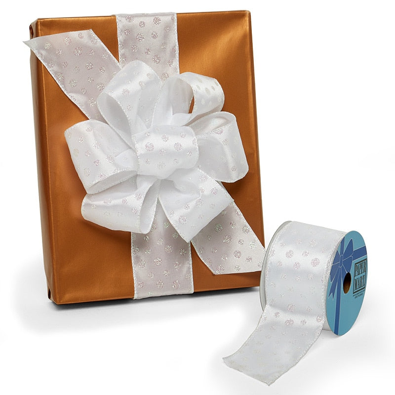 Iridescent Dots On Wired Ribbon 2 1/2 '' X 10 yd - 1 / ROLL